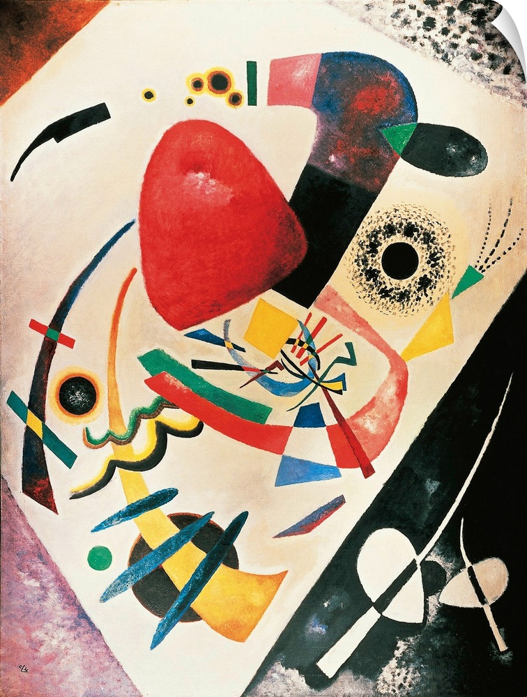 Red Spot, 1921 (originally oil on canvas) by Kandinsky, Wassily (1866-1944) and Marc, Franz (1880-1916)