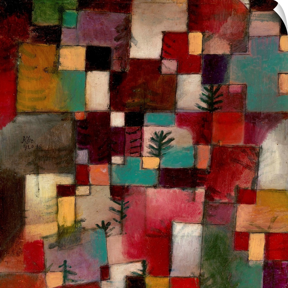 Redgreen and Violet-Yellow Rhythms, 1920 (originally oil and ink on cardboard) by Klee, Paul (1879-1940)