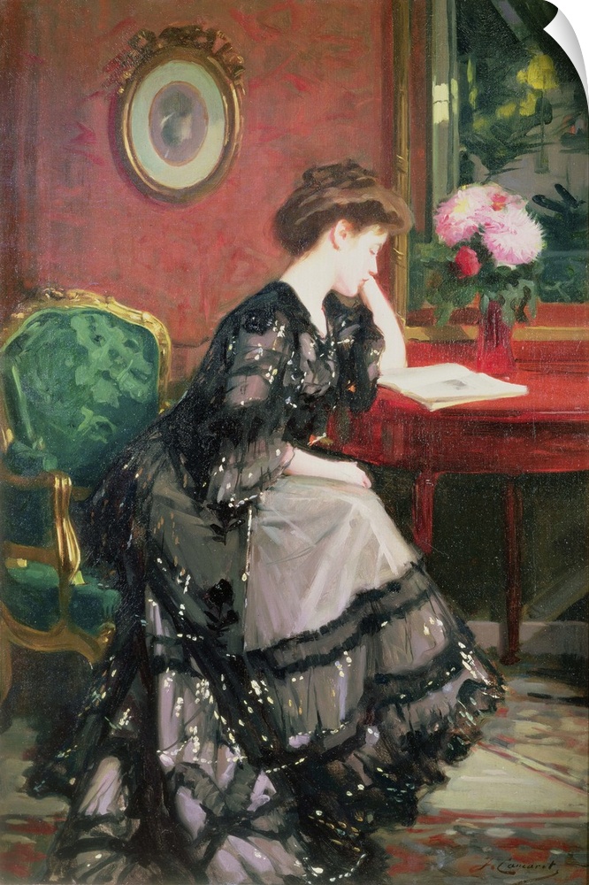 BAL21567 Repose; by Cancaret, Jacques (fl.1904-32); oil on canvas; Private Collection; French, in copyright until 2011