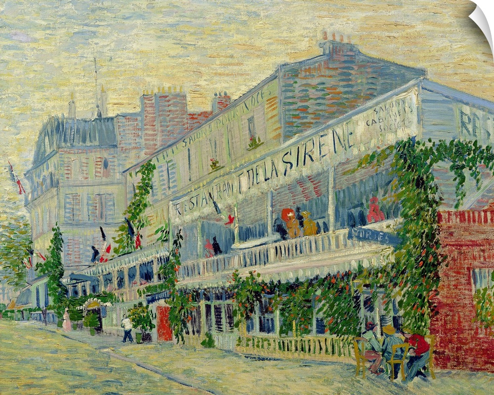 XIR16627 Restaurant de la Sirene at Asnieres, 1887 (oil on canvas); by Gogh, Vincent van (1853-90); 54.5x65.5 cm; Musee d'...