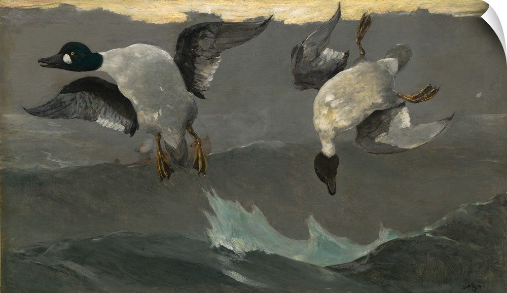 Right and Left, 1909, oil on canvas.  By Winslow Homer (1836-1910).