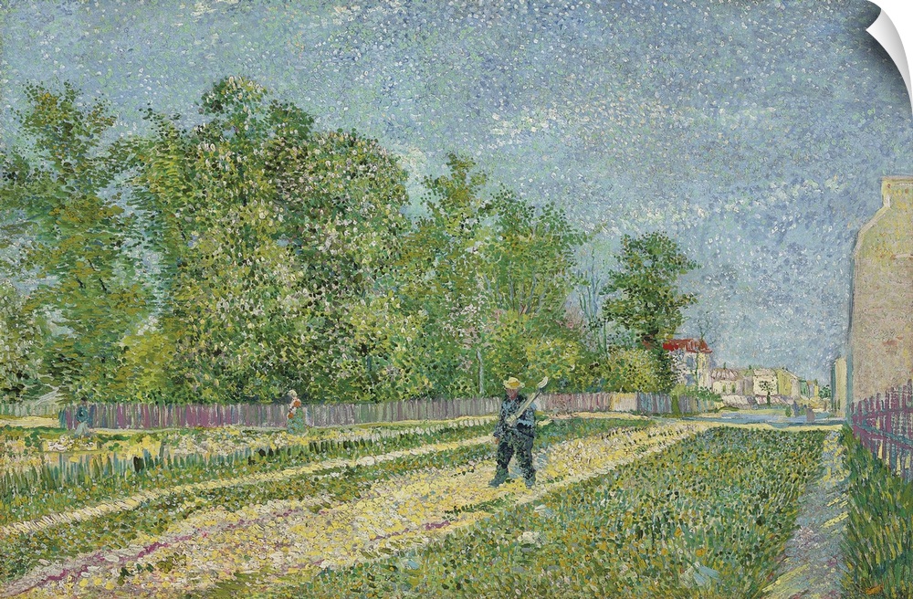 Road On The Edge Of Paris, Farmer Carrying A Spade On His Shoulder, 1887