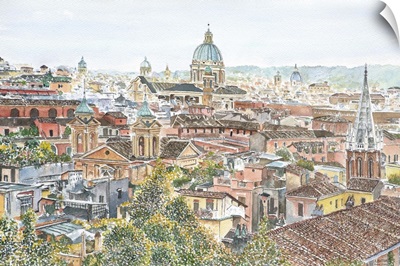 Rome, overview from the Borghese Gardens, 2013
