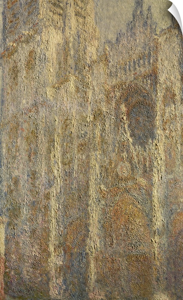 BAL47675 Rouen Cathedral, Midday, 1894 (oil on canvas)  by Monet, Claude (1840-1926); 101x65 cm; Pushkin Museum, Moscow, R...