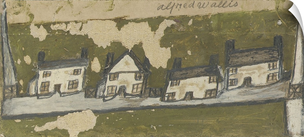 Originally oil and pencil on card. Wallis, Alfred (1855-1942).