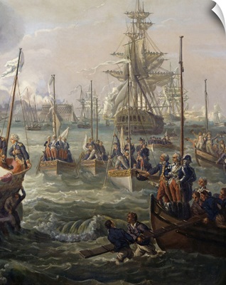 Royal Fleet Following Louis XVI At Cherbourg June 23, 1786
