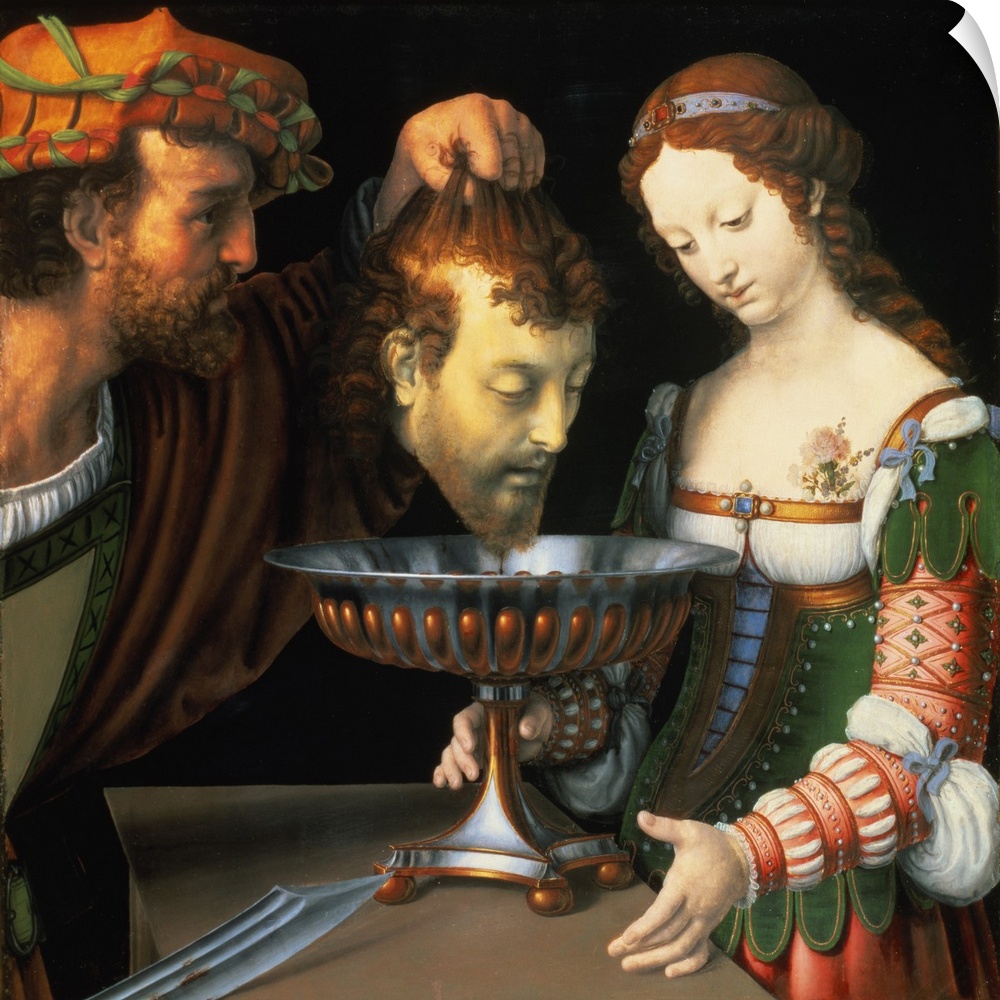 XAM68663 Salome with the head of John the Baptist, 1520/24 (panel); by Solario, Andrea (1466-1524); oil on panel; 58.5x57....