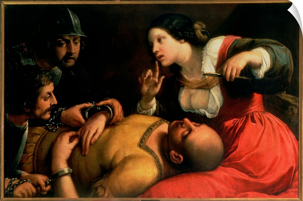 XJL61192 Samson and Delilah  by Caravaggio, Michelangelo (1571-1610) (follower of); oil on canvas; Hospital de Tavera, Tol...