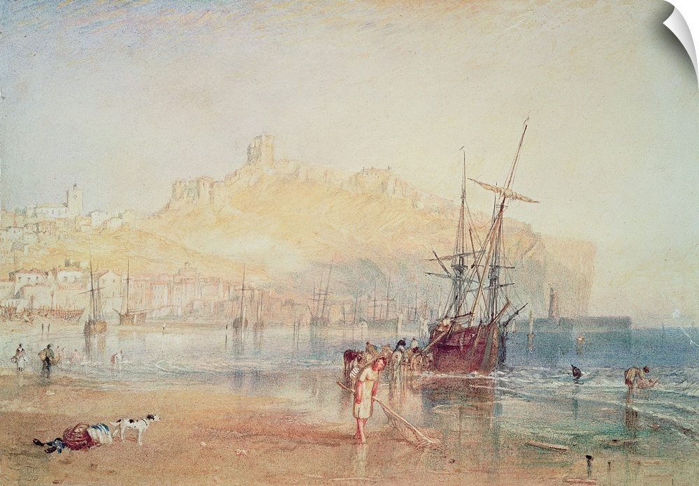 XCF8710 Scarborough, 1825 (watercolour)  by Turner, Joseph Mallord William (1775-1851); 18x22 cm; Private Collection; Engl...