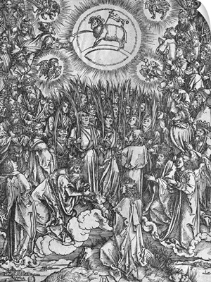 Scene from the Apocalypse, Adoration of the Lamb, German edition, 1498