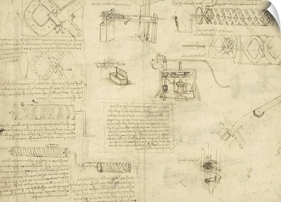 Screws and lathe, and components of plumbing machine from Atlantic Codex