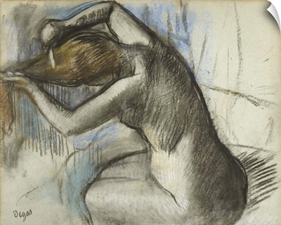 Seated Nude Woman Brushing her Hair, c.1885