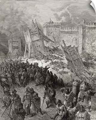 Second assault of Jerusalem by the Crusaders repulsed, from 'Bibliotheque des Croisades'