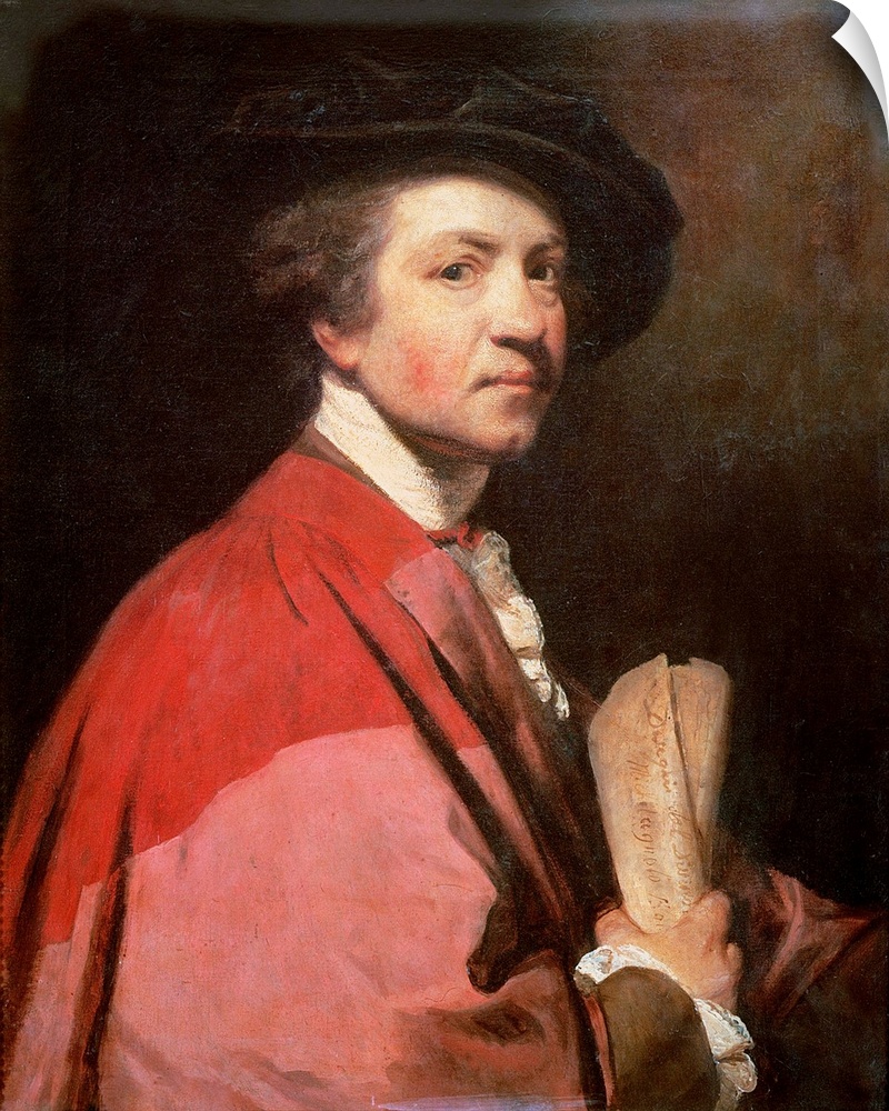 XIR50051 Self Portrait, 1775 (oil on canvas)  by Reynolds, Sir Joshua (1723-92); 71.5X58 cm; Galleria degli Uffizi, Floren...