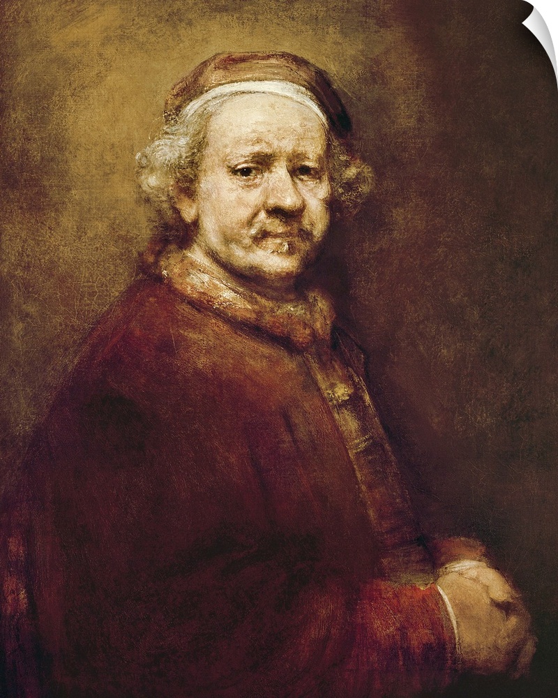 BAL3739 Self Portrait in at the Age of 63, 1669 (oil on canvas)  by Rembrandt Harmensz. van Rijn (1606-69); 86x70.5 cm; Na...