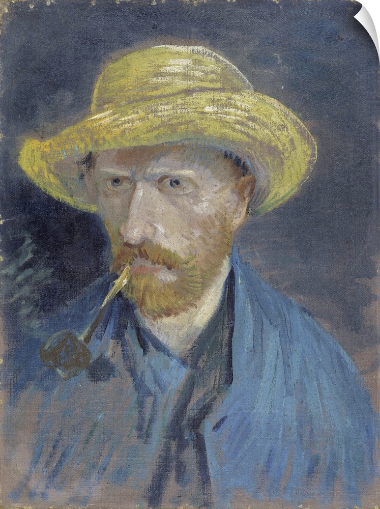 Self-Portrait With Straw Hat And Pipe, 1887