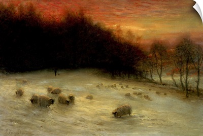 Sheep in a Winter Landscape