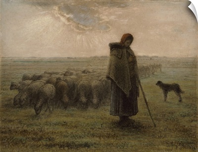 Shepherdess And Her Flock, 1862-63