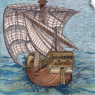 Ship of Columbus, 'Time', from 'The Narrative an Critical History of America'