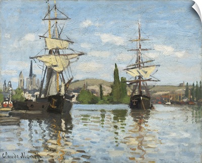 Ships Riding On The Seine At Rouen, 1872- 73