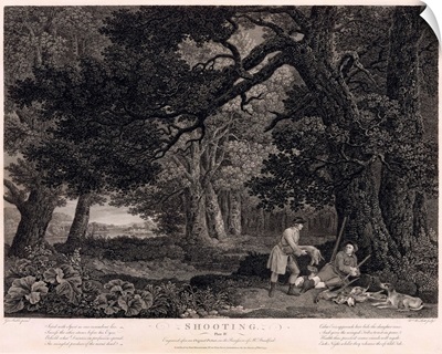 Shooting, plate 4, engraved by William Woollett (1735-85) 1771