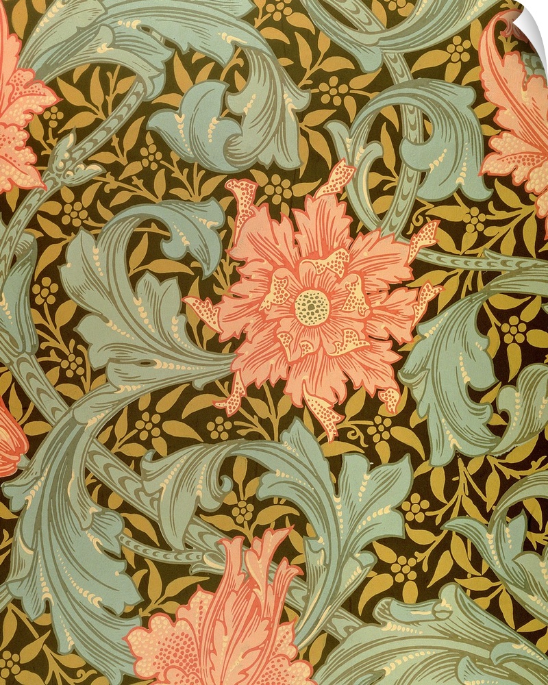 BAL27875 'Single Stem' wallpaper design by Morris, William (1834-96); Private Collection; English,  out of copyright