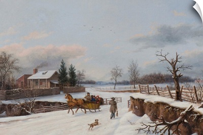Sleighing Scene Near Philadelphia, 1841