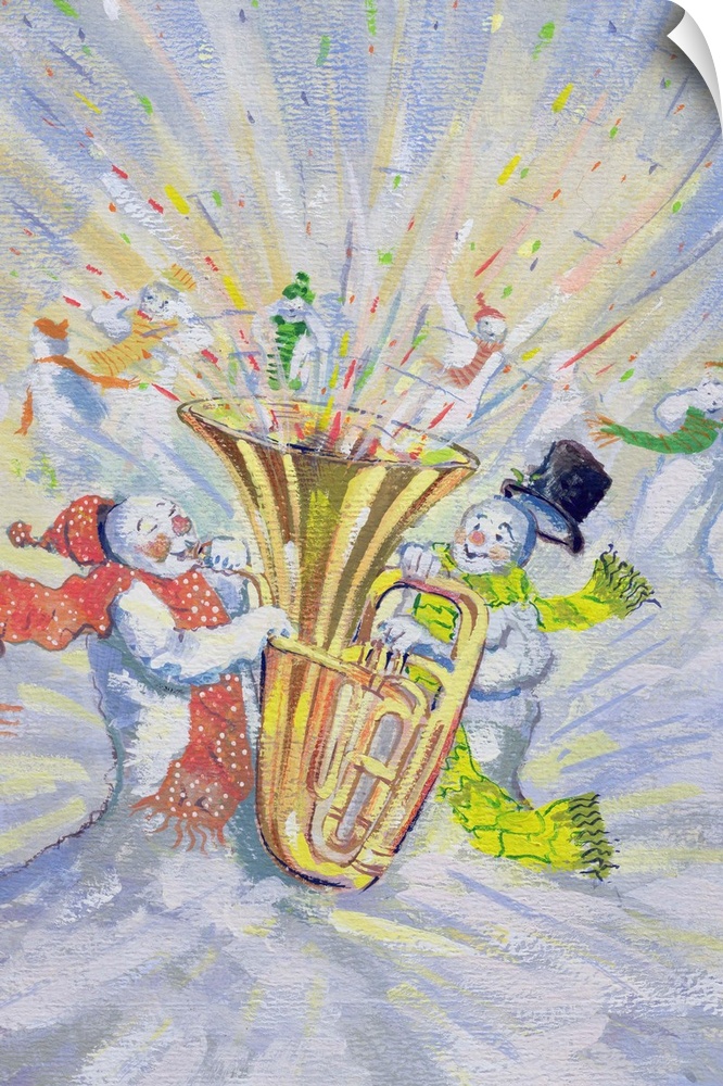 DC174097 Snowmen's Oompah! (gouache on paper) by Cooke, David (Contemporary Artist); Private Collection; English