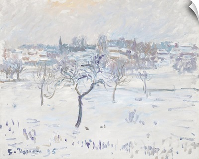 Snowy Landscape at Eragny with an Apple Tree, 1895