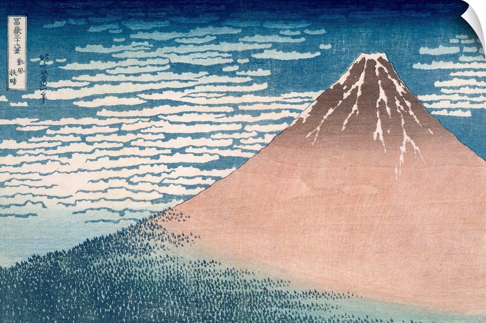 South Wind, Clear Dawn, from the series '36 Views of Mount Fuji', c.1830-1831 (woodblock print) by Hokusai, Katsushika (17...