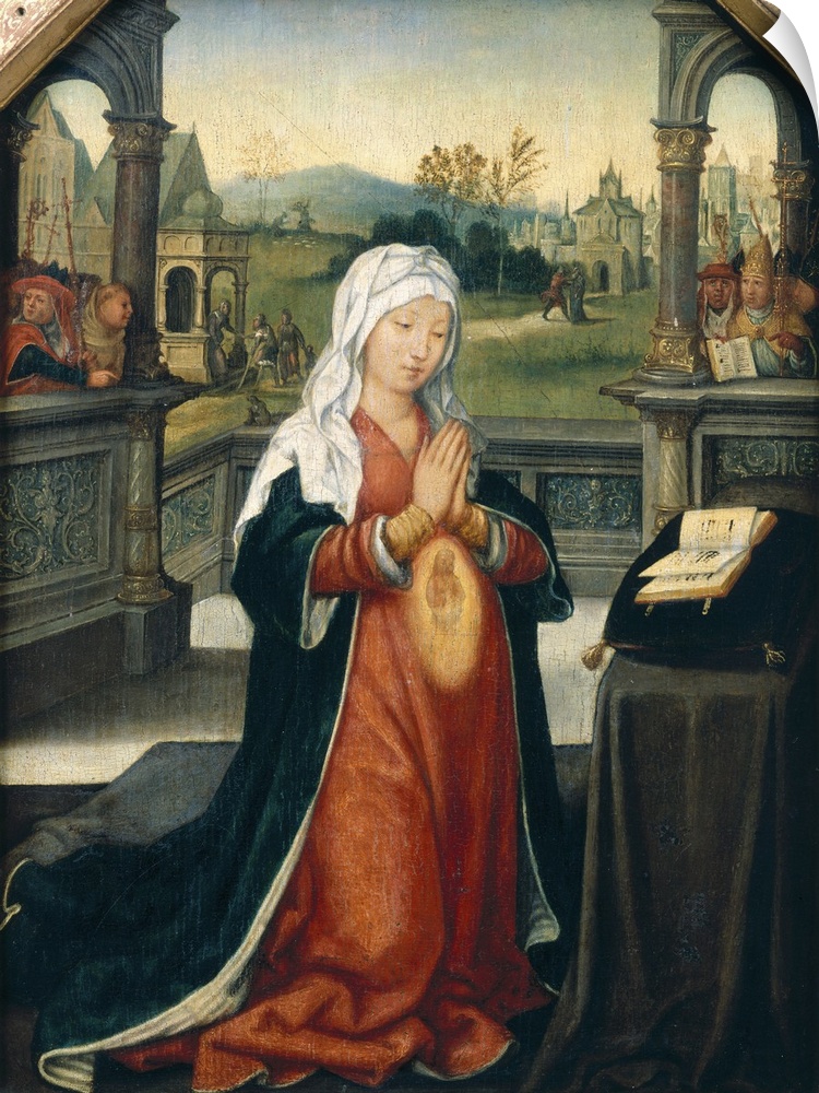 XIR53806 St.Anne Conceiving the Virgin (oil on panel)  by Bellegambe, Jean the Elder (c.1470-c.1534); Musee de la Chartreu...