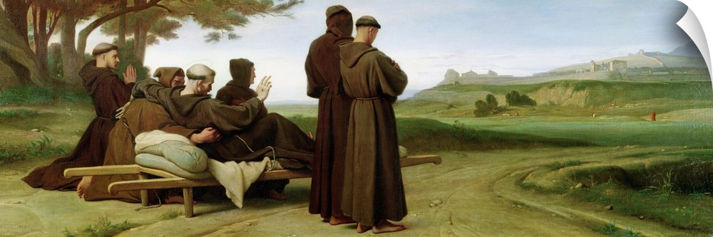 St. Francis of Assisi, while being carried to his final resting place