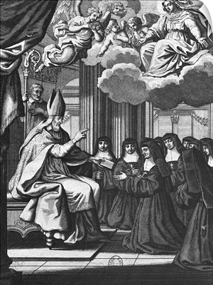 St. Francois de Salles Giving the Rule of the Visitation to St. Jeanne de Chantal
