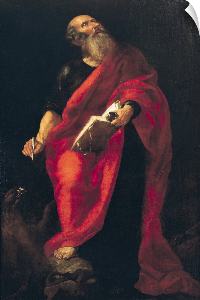 XIR36795 St. John the Evangelist (oil on canvas)  by Ribalta, Francisco (1565-1628); 182x113 cm; Prado, Madrid, Spain; Gir...
