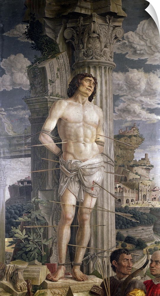 XIR41738 St. Sebastian, 1481 (oil on canvas)  by Mantegna, Andrea (1431-1506); 255x140 cm; Louvre, Paris, France; Giraudon...