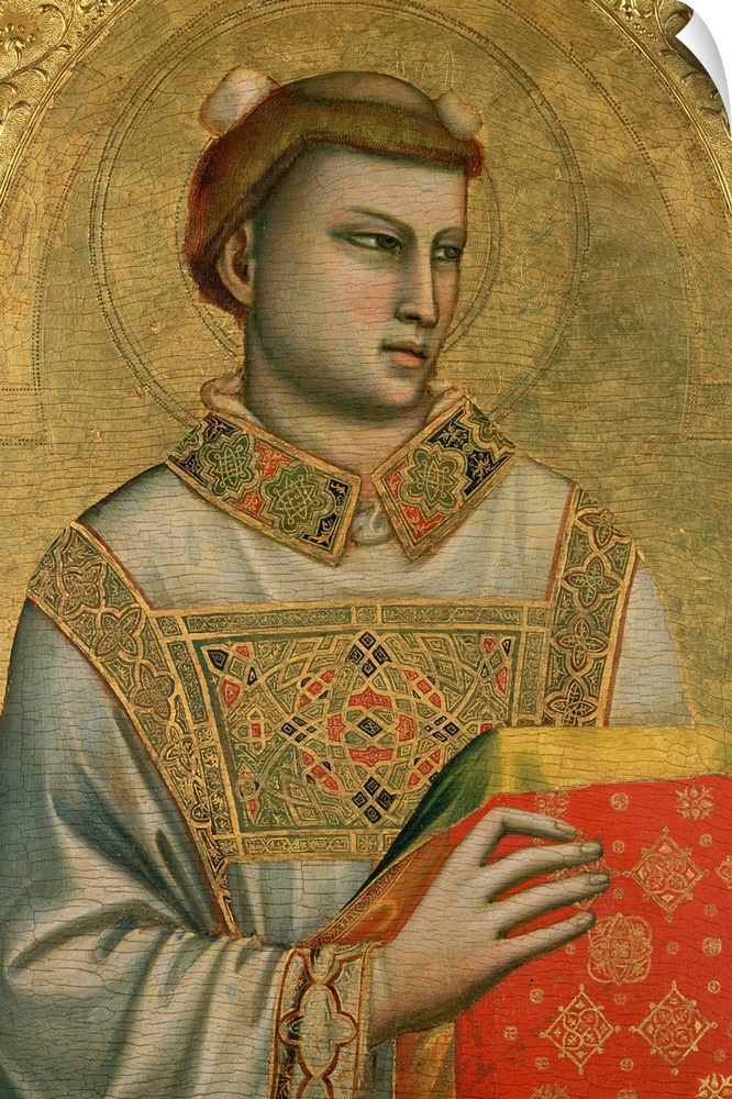 XAL230164 St. Stephen, 1320-25 (tempera on panel) by Giotto di Bondone (c.1266-1337); 84x54 cm; Museo Horne, Florence, Ita...