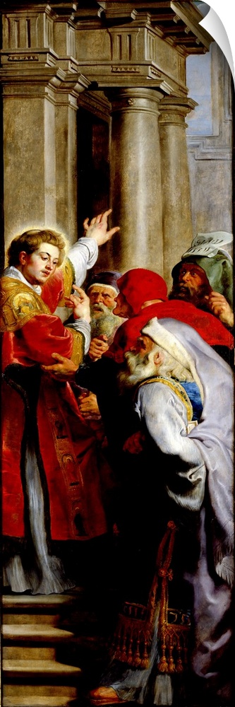 XAV222782 St. Stephen Preaching, from the Triptych of St. Stephen (oil on panel)  by Rubens, Peter Paul (1577-1640); 400x1...