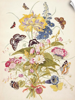 Still life of flowers including a parrot tulip, larkspur, gentian and cyclamen, 1769