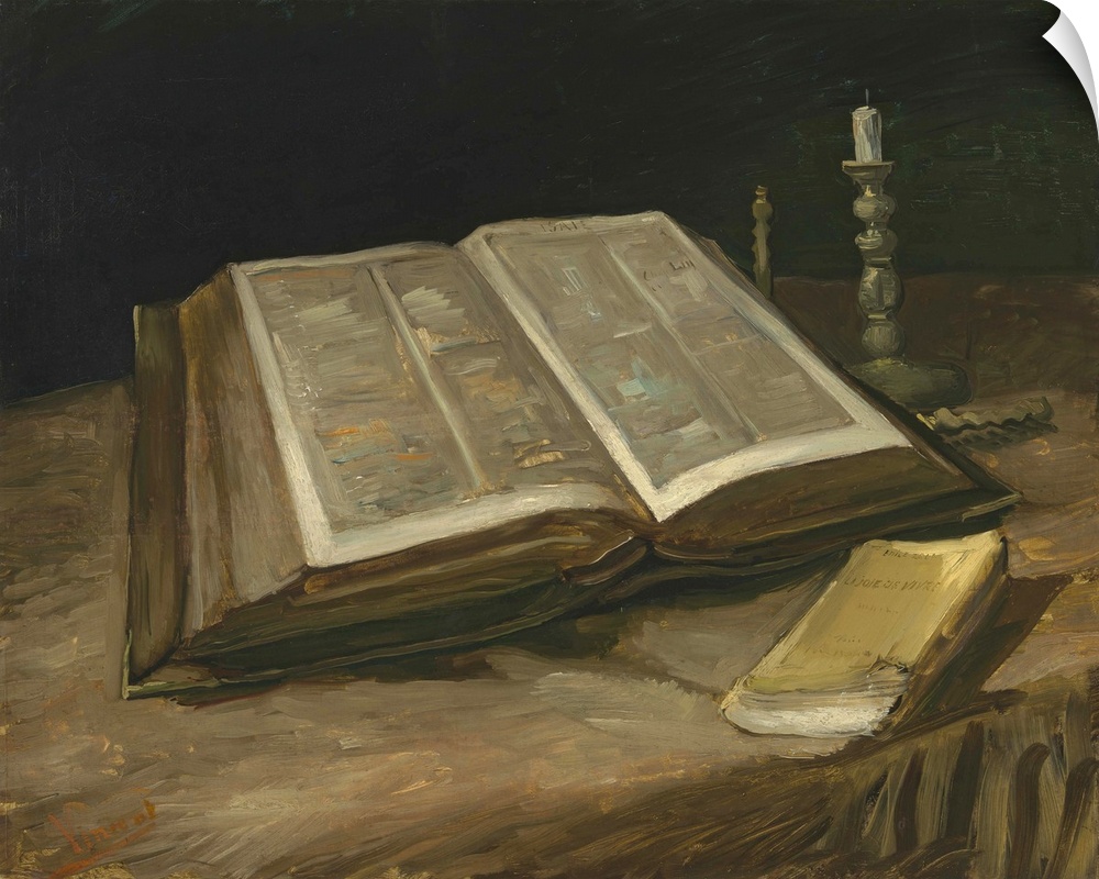 Still Life with Bible, 1885, oil on canvas.  By Vincent van Gogh (1853-90).