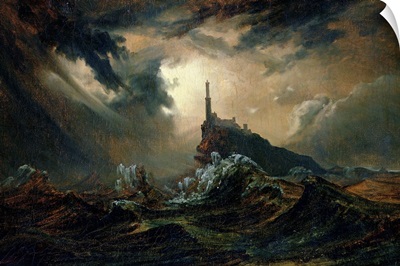 Stormy sea with Lighthouse