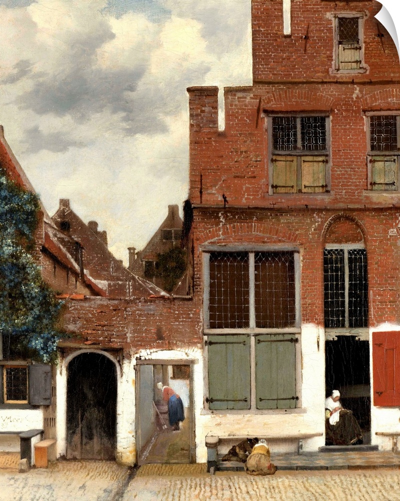 Street in Delft, c.1658 (oil on canvas) by Vermeer, Jan (Johannes) (1632-75) Rijksmuseum, Amsterdam, The Netherlands; (add...