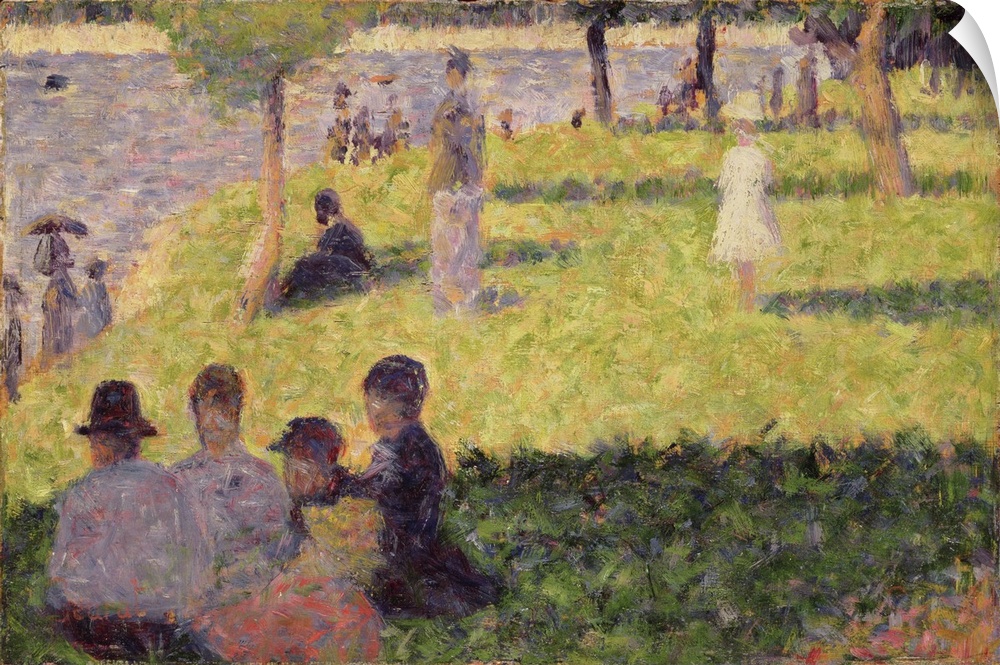 Study For 'A Sunday Afternoon On The Island Of La Grande Jatte' (Originally oil on panel)