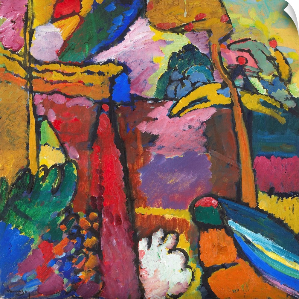 Study for Improvisation V, 1910 (originally oil on pulp board) by Kandinsky, Wassily (1866-1944)