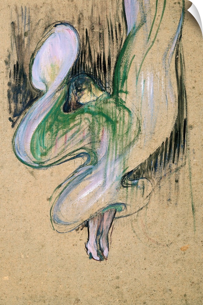 XIR3750 Study for Loie Fuller (1862-1928) at the Folies Bergeres, 1893 (oil on cardboard)  by Toulouse-Lautrec, Henri de (...