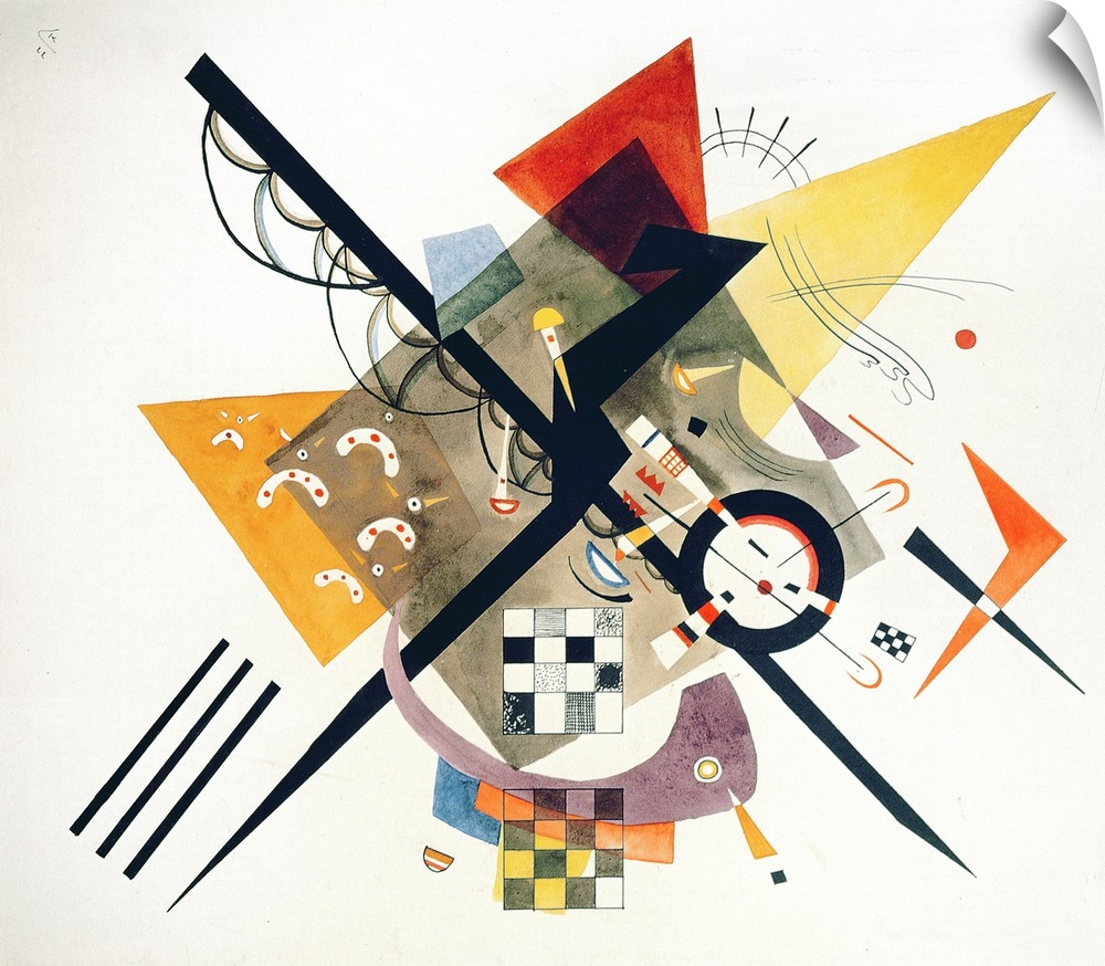 Study for On White II, 1922 (originally w/c on paper) by Kandinsky, Wassily (1866-1944)