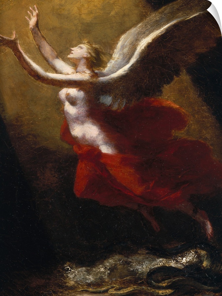 XIR220710 Study for The Soul Breaking Links with the Earth, c.1822 (oil on canvas) by Prud'hon, Pierre-Paul (1758-1823); 3...