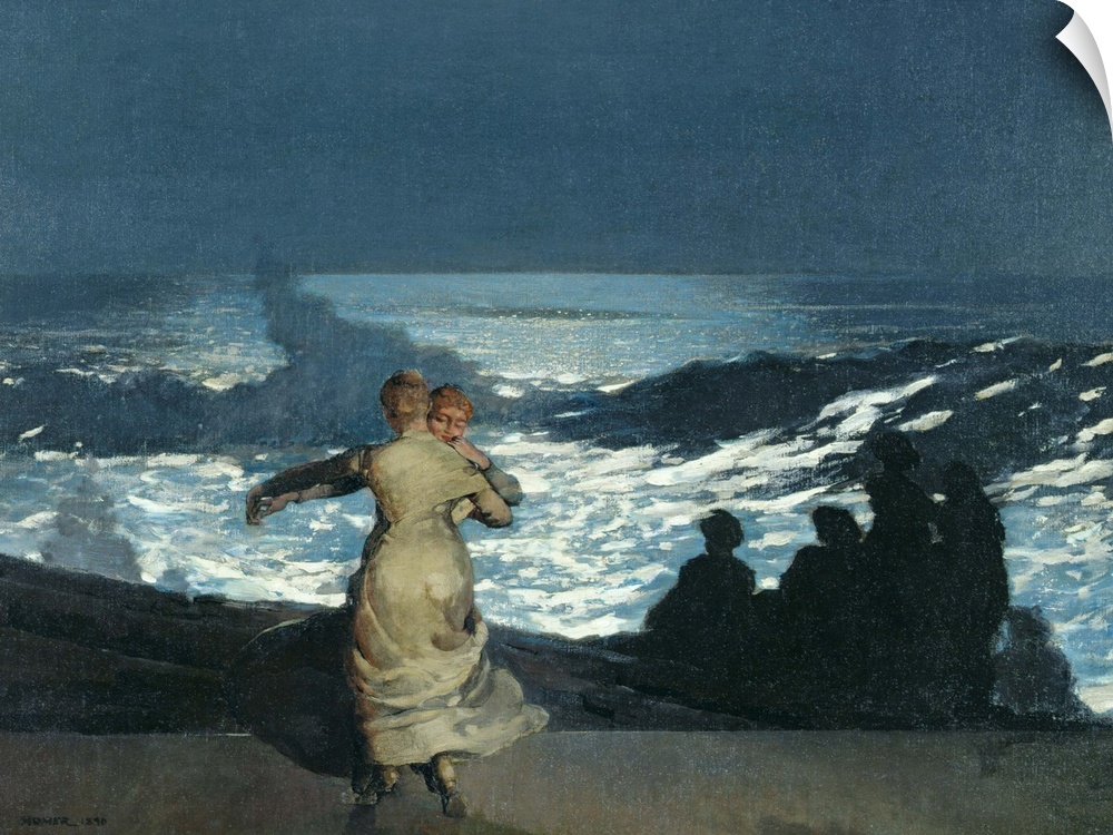 XIR15995 Summer Night, 1890 (oil on canvas)  by Homer, Winslow (1836-1910) 76.7x102 cm Musee d'Orsay, Paris, France Giraud...