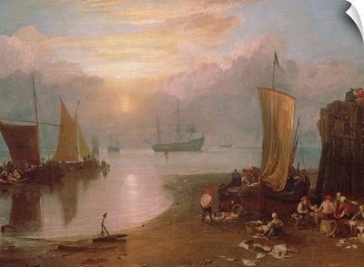 Sun Rising Through Vapour: Fishermen Cleaning and Selling Fish, c.1807