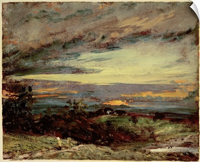 Sunset study of Hampstead, looking towards Harrow