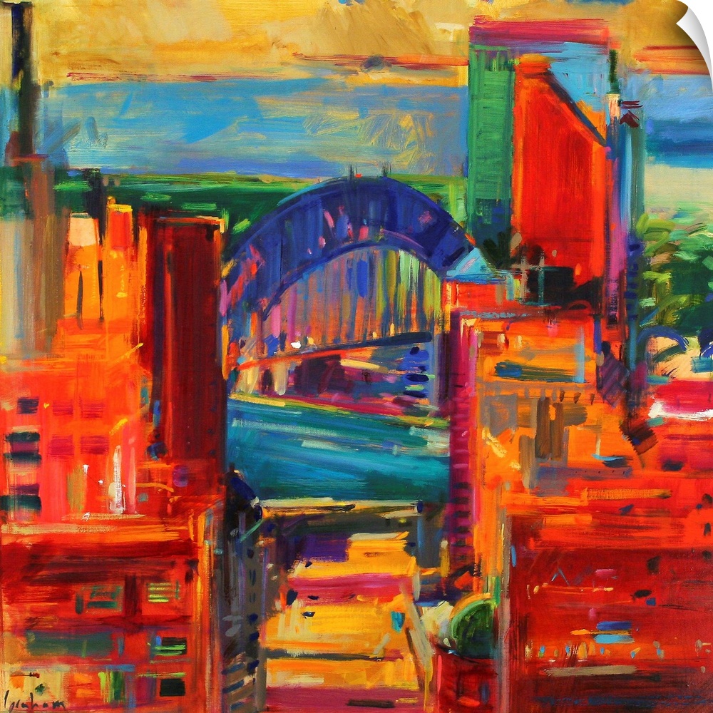 Sydney Harbour Bridge, 2012, originally oil on canvas.